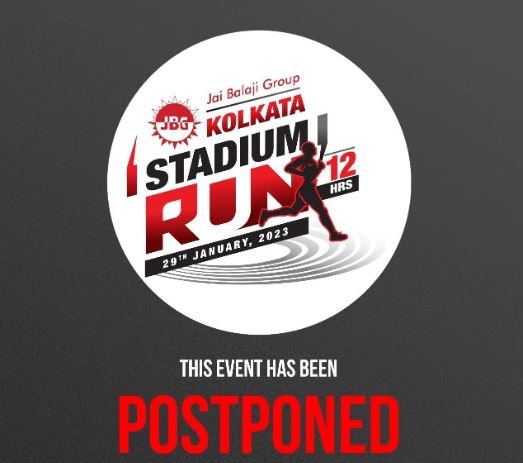 JBG Kolkata Stadium Run 2023 Postponed