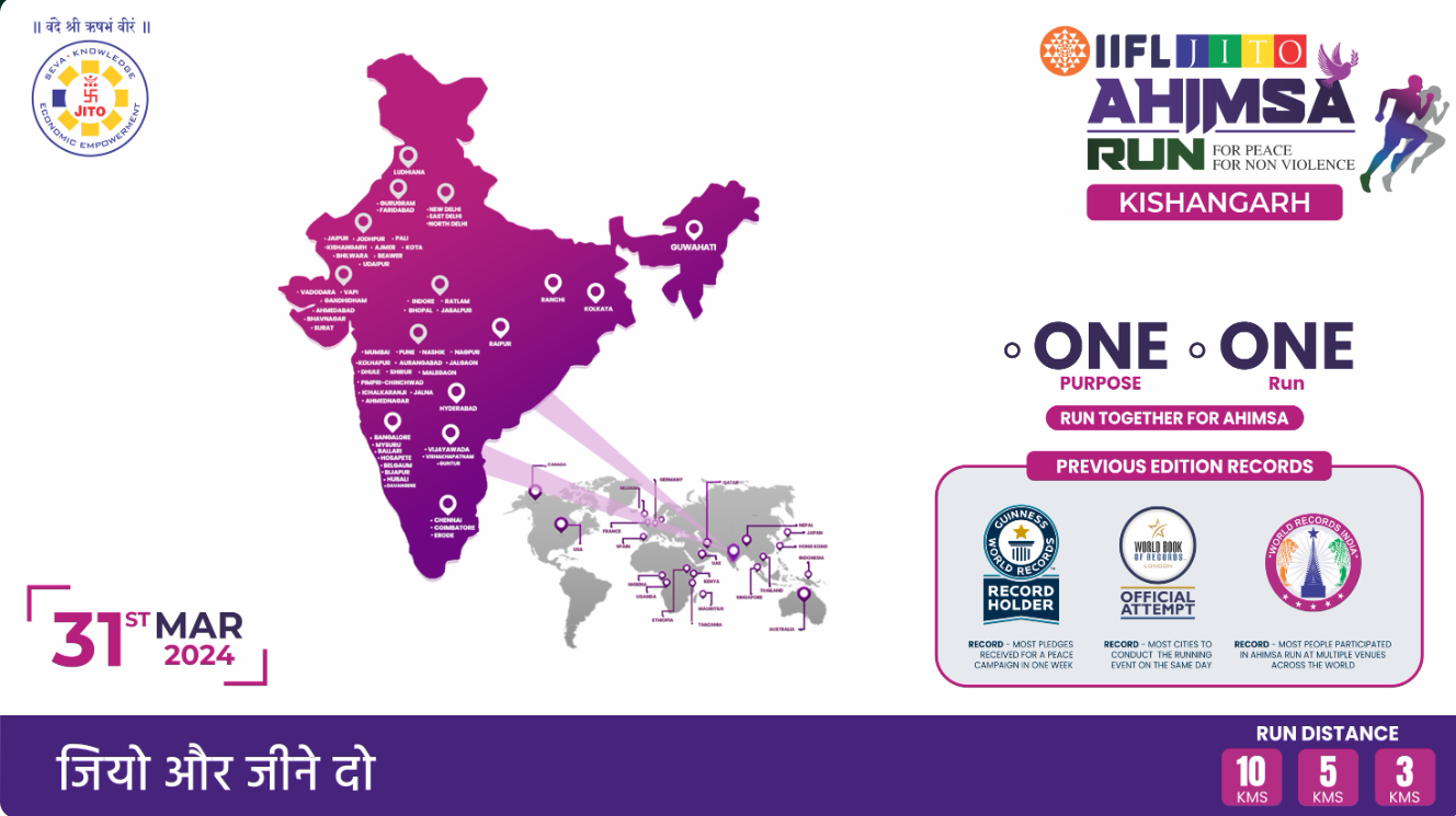 IIFL Jito Ahimsa Run Kishangarh 2024