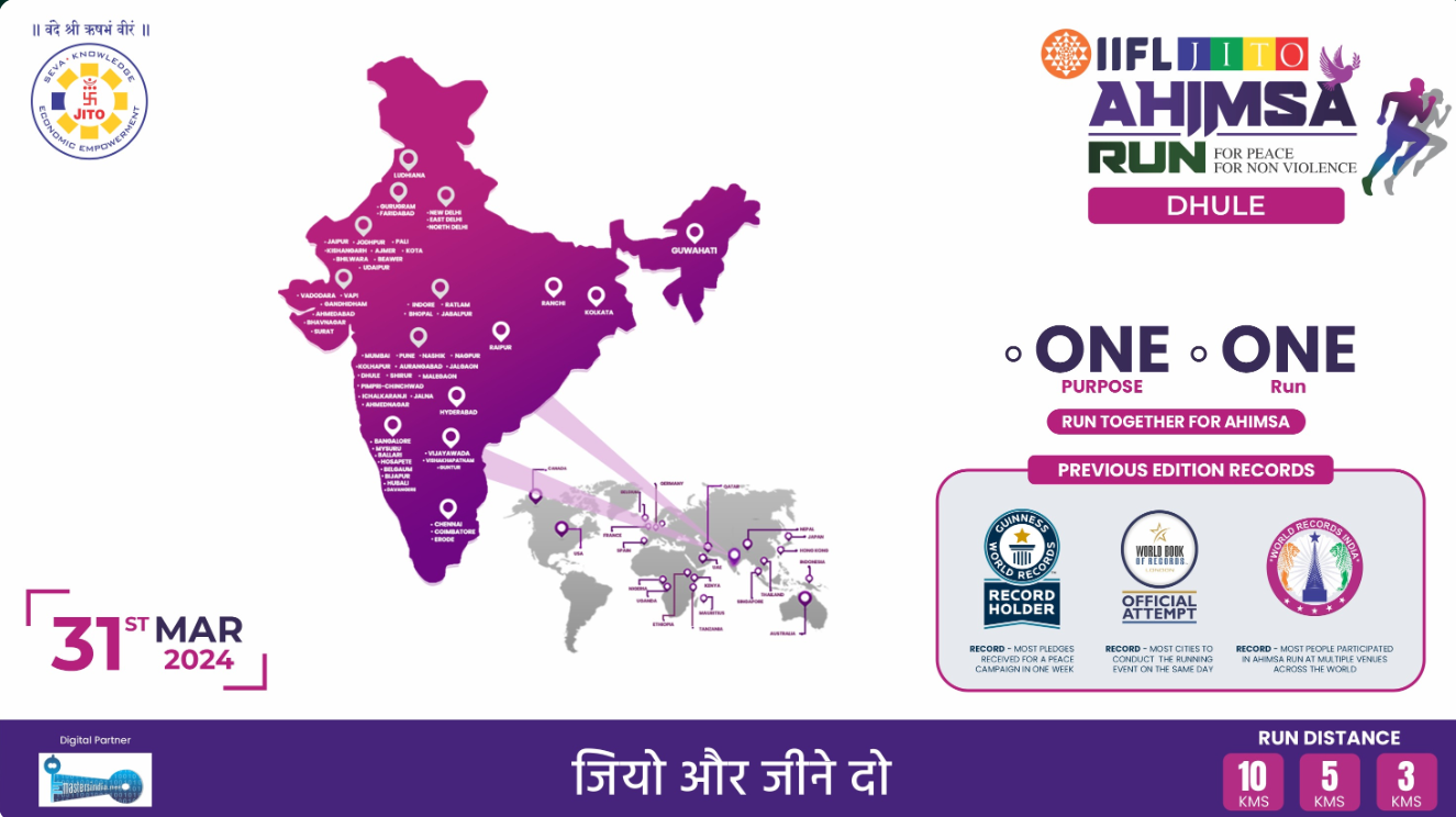 IIFL Jito Ahimsa Run Dhule 2024