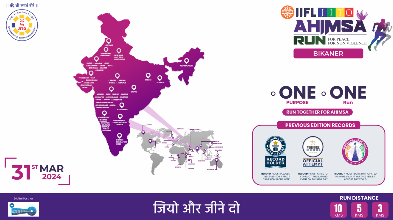 IIFL Jito Ahimsa Run Bikaner 2024