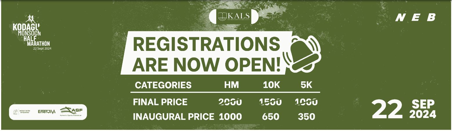 Kodagu Monsoon Half Marathon 2024