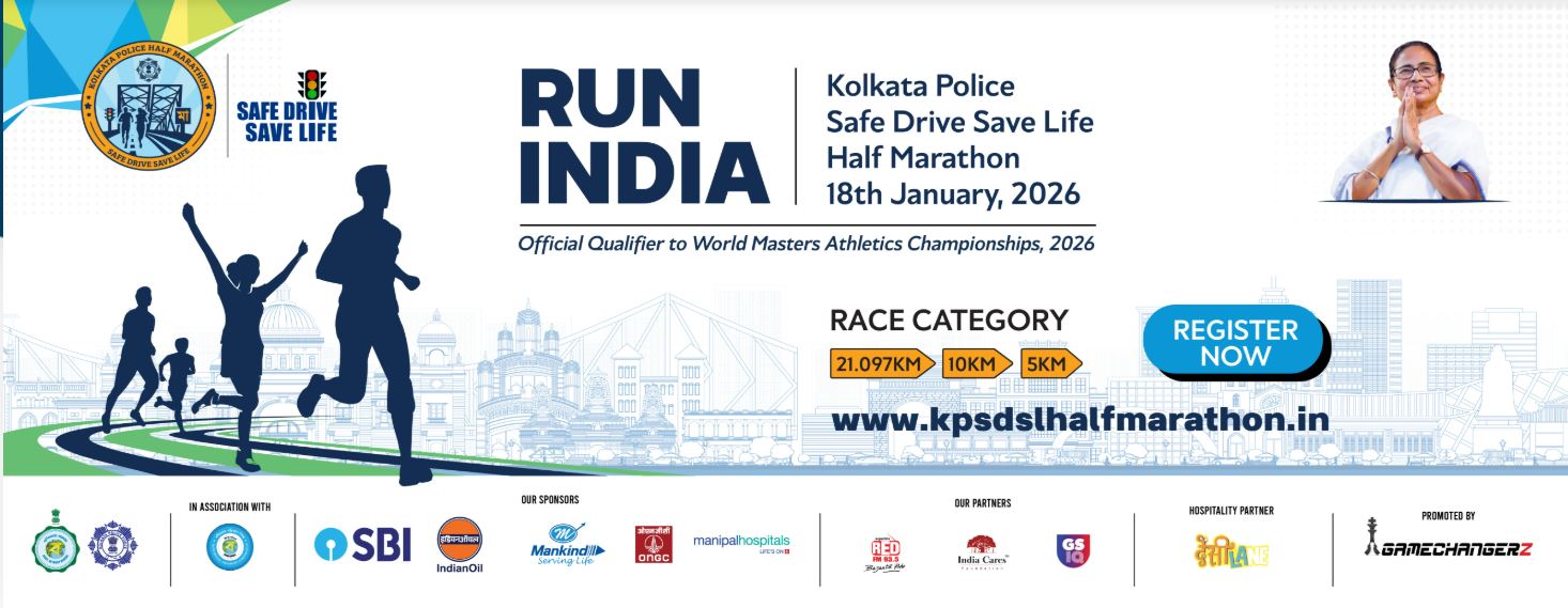 Kolkata Police Safe Drive Save Life Half Marathon-2026