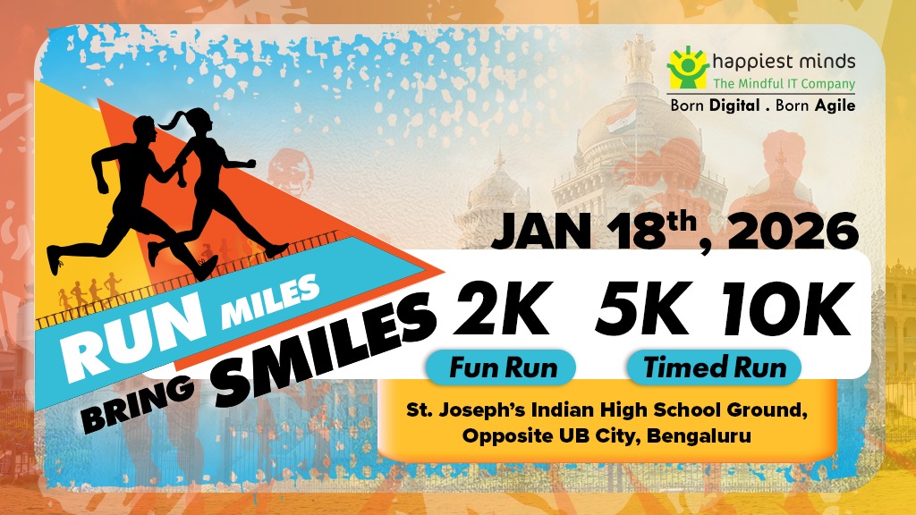 HAPPIEST MINDS - RUN MILES BRING SMILES