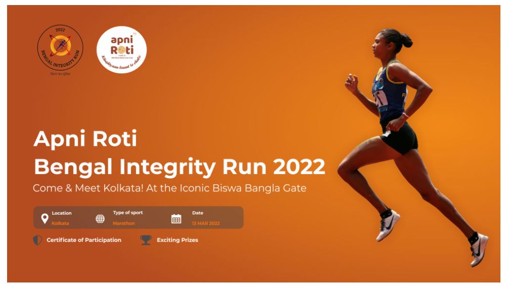 APNI ROTI BENGAL INTEGRITY CHARITY RUN 2022 - Postponed at 27th March 2022