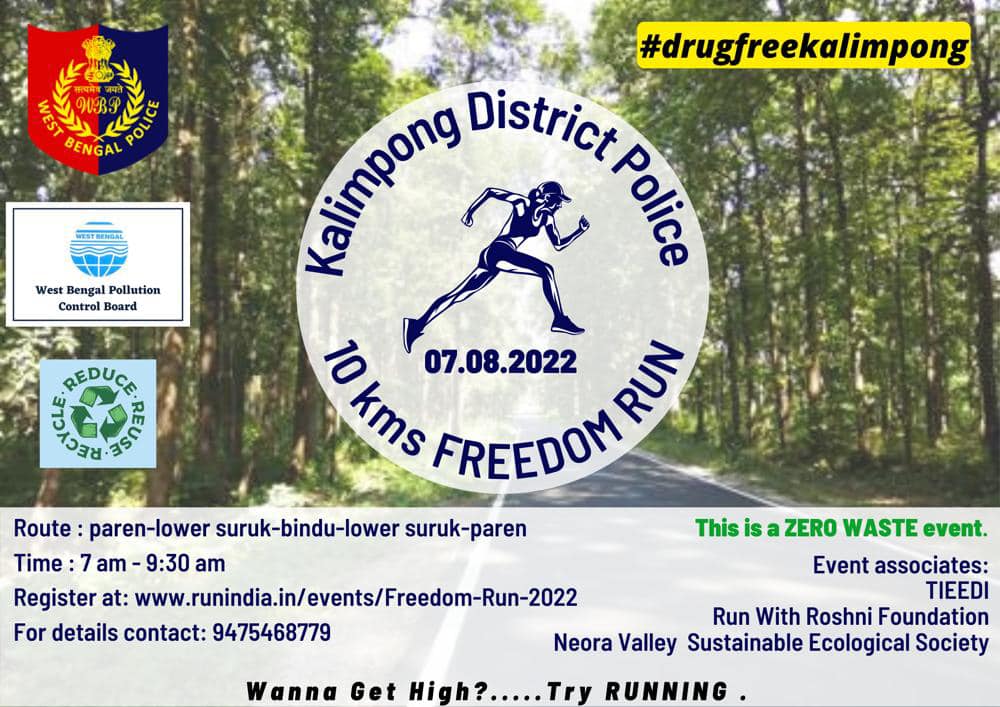 Kalimpong District Police presents Freedom Run 2022.