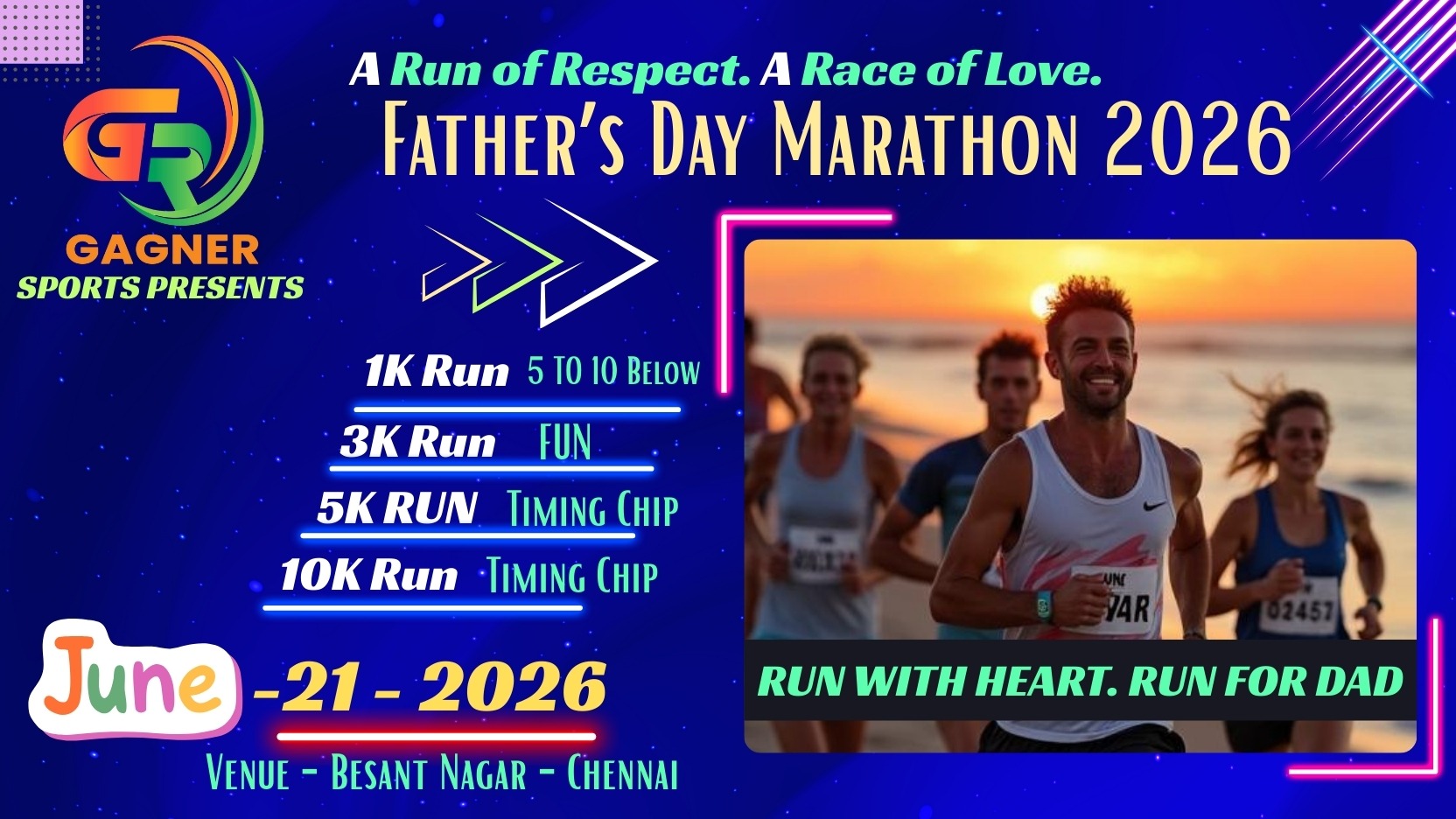 A RUN OF RESPECT. A RACE OF LOVE FATHER'S DAY MARATHON 2026