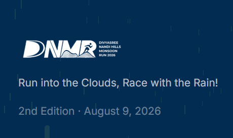 DivyaSree Nandi hills Monsoon Run